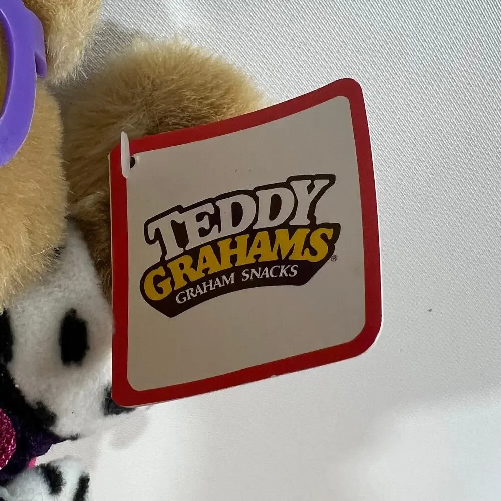 Nabisco Teddy Grahams Rock N Roll Bear Plush Applause Vintage 1990s NWT